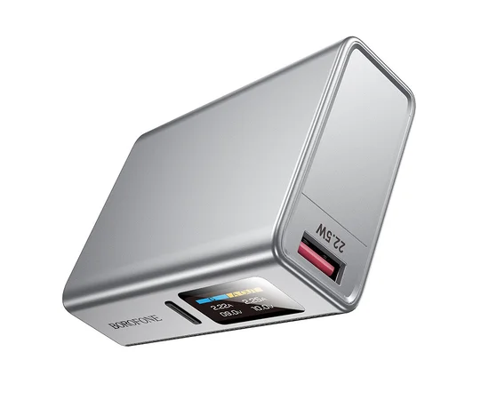 Портативное ЗУ Power Bank BOROFONE BJ72 Energy 22.5W+PD20W with display 10000 mAh Metal gray