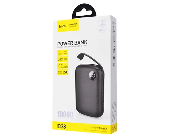 Портативное зарядное устройство PowerBank Hoco B38 Extreme 10000 mAh Black
