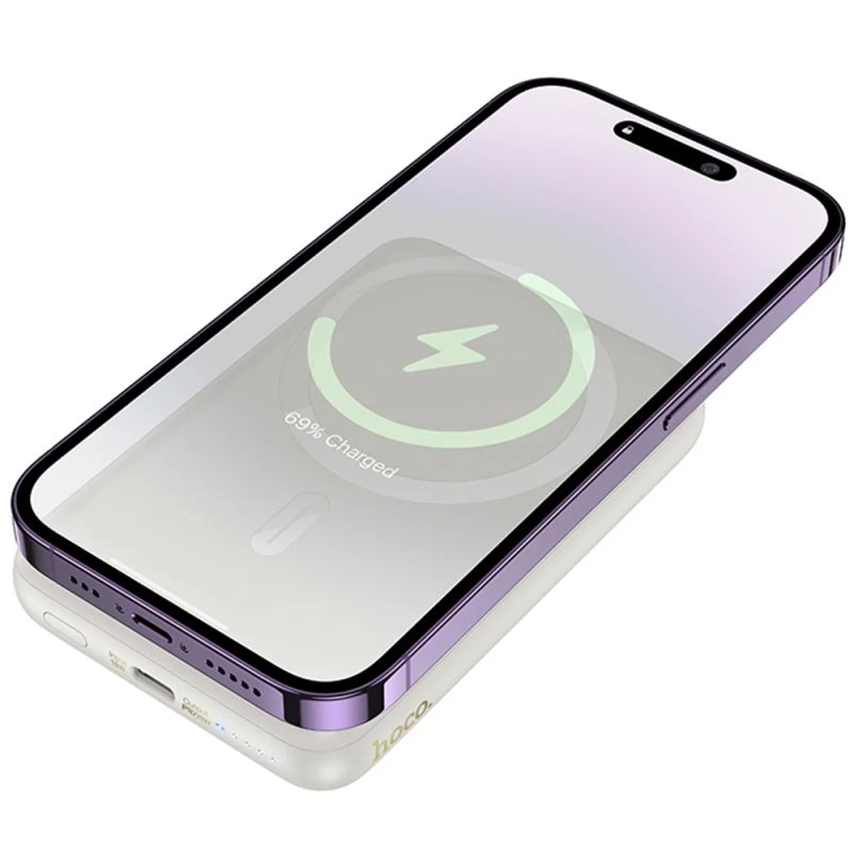 Портативне ЗУ Power Bank Hoco J141 Grace PD20W із БЗУ 10000 mAh Milky White