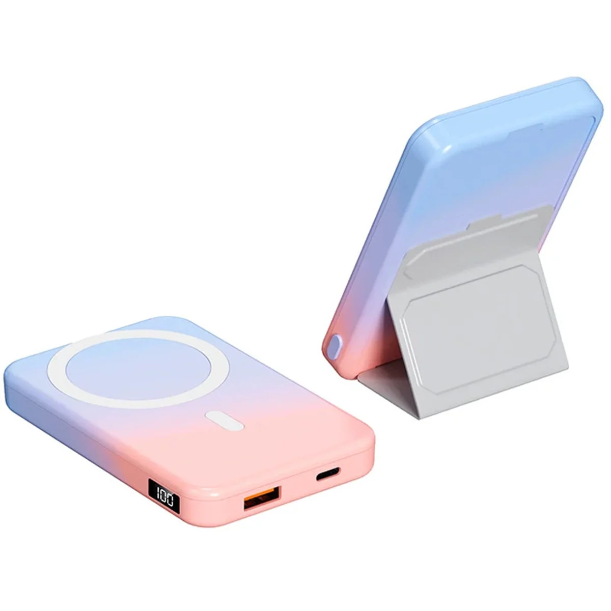 Портативний зарядний пристрій Power Bank JJT-A27-1 Gradient PD20W+QC 22.5W з БЗУ 10000 mAh Blue / Pink