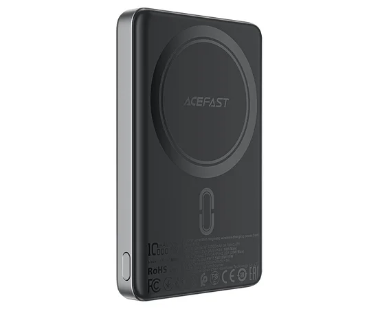 Портативное ЗУ Power Bank Acefast M12 PD20W с БЗУ 10000 mAh Black