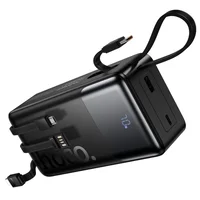 Портативное ЗУ Power Bank Hoco J156B Founder 22.5W+PD20W with four cables 30000 mAh Black