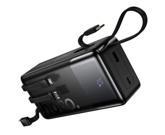 Портативное ЗУ Power Bank Hoco J156B Founder 22.5W+PD20W with four cables 30000 mAh Black