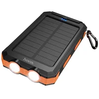 Портативное ЗУ Power Bank Hoco J164 Platinum solar 10.5W with lighting 8000 mAh Black