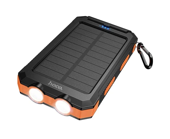 Портативное ЗУ Power Bank Hoco J164 Platinum solar 10.5W with lighting 8000 mAh Black