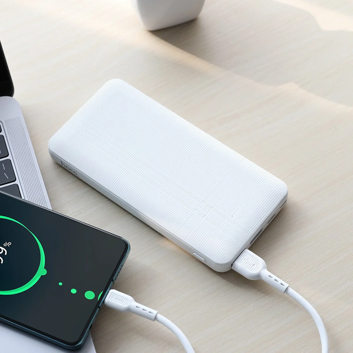 Портативное зарядное устройство Power Bank Hoco J48 "Nimble" 10000 mAh Белый