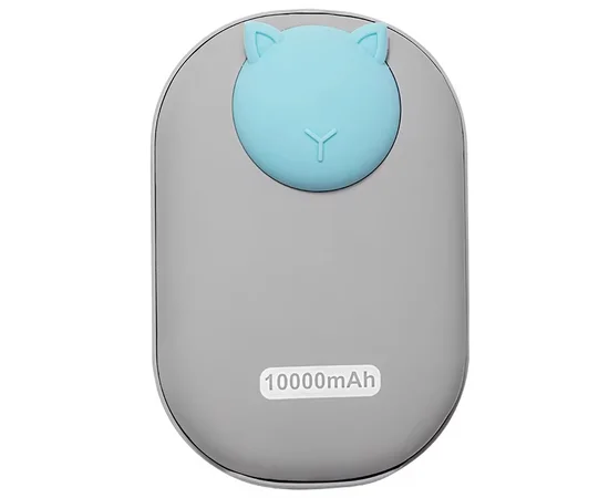 Портативное ЗУ Power Bank GXZ-N705 2in1 с обогревателем для рук 10000 mAh Gray / Cat
