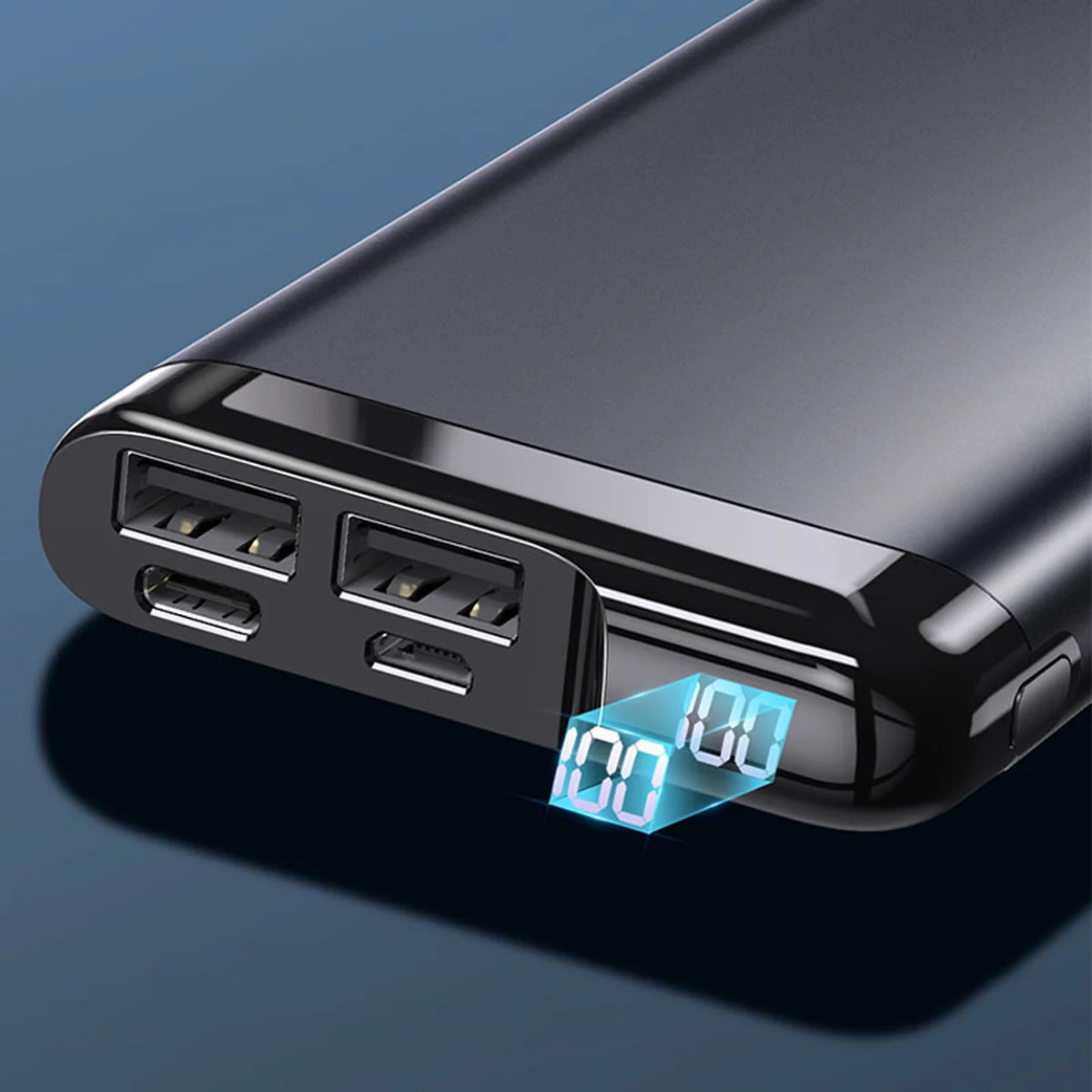 Портативное зарядное устройство Power bank Usams US-CD148 PB55 Alloy Digital Display 10000mAh Серый