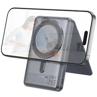 Портативное ЗУ Power Bank Hoco Q46 Title PD20W с БЗУ+card holder 5000 mAh Silver gray