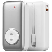 Портативное ЗУ Power Bank WIWU Wi-P027 Elite 22.5W with cable 10000 mAh Silver
