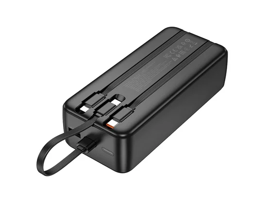 Портативное ЗУ Power Bank Hoco J132B Sabio 22.5W+PD20W with 3 cables 30000 mAh Black
