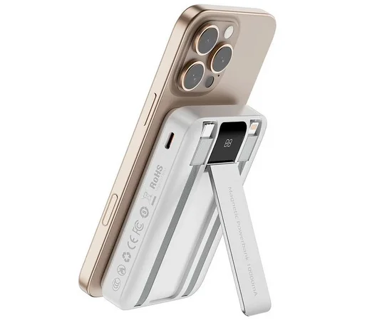 Портативное ЗУ Power Bank WIWU Wi-P061 22.5W+PD20W с БЗУ+iWatch with cable 10000 mAh White