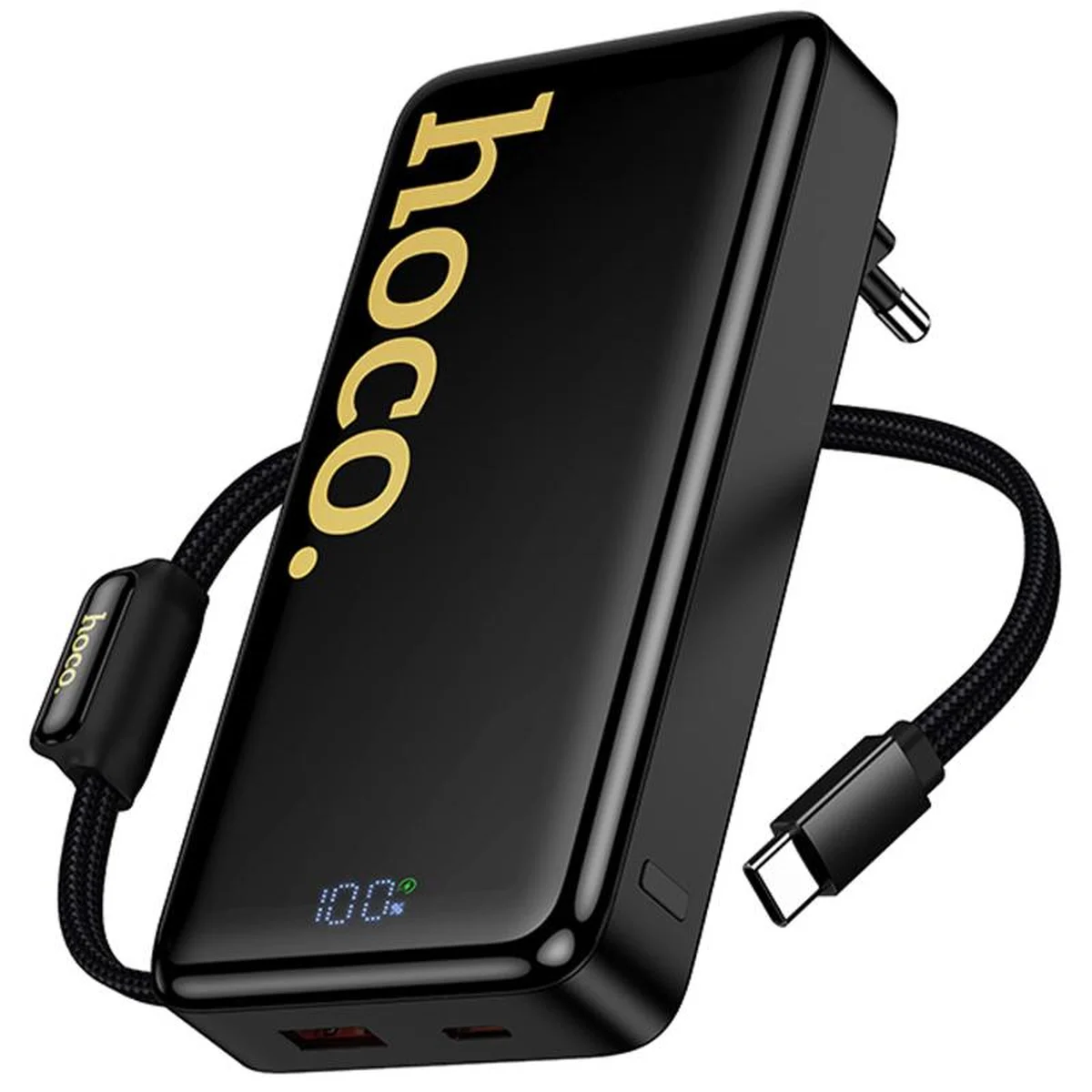 Портативное ЗУ Power Bank Hoco Q45 Worrier 22.5W+PD20W with cable 10000 mAh Black
