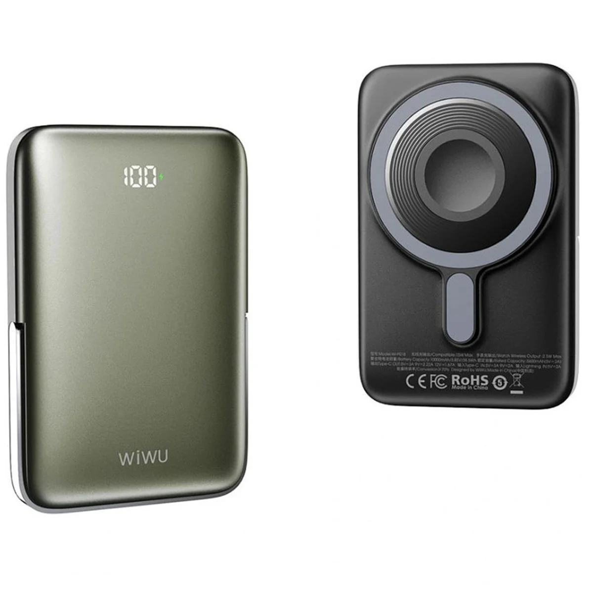 Портативное ЗУ Power Bank WIWU Wi-P018 с БЗУ 15W 10000 mAh Black