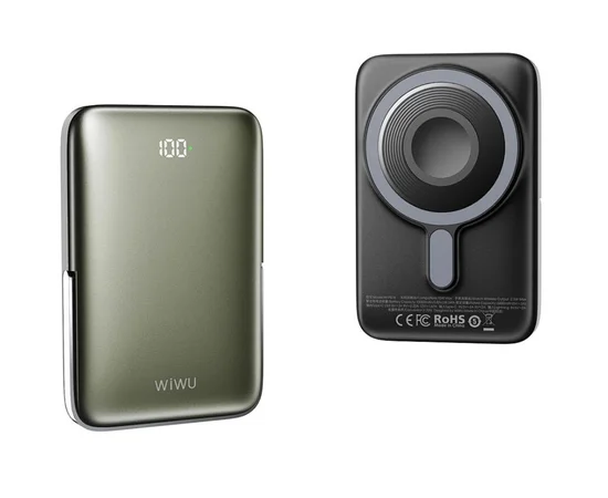 Портативное ЗУ Power Bank WIWU Wi-P018 с БЗУ 15W 10000 mAh Black