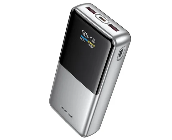 Портативное ЗУ Power Bank BOROFONE BJ75A Foinse 22.5W+PD20W with display 20000 mAh Silver