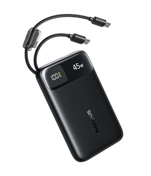 Портативне ЗУ Power Bank Baseus EnerFill FC11 PD45W з cables 10000 mAh (E00310) Cosmic Black
