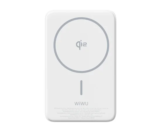 Портативное ЗУ Power Bank WIWU Wi-P031 Magnetic с БЗУ 30W 10000 mAh White
