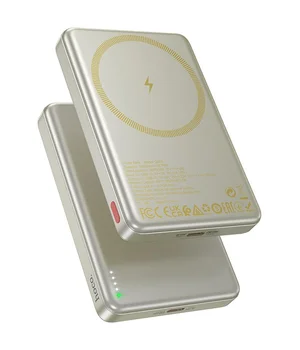 Портативное ЗУ Power Bank Hoco Q26A Joy PD20W с БЗУ 10000 mAh Titanium gold