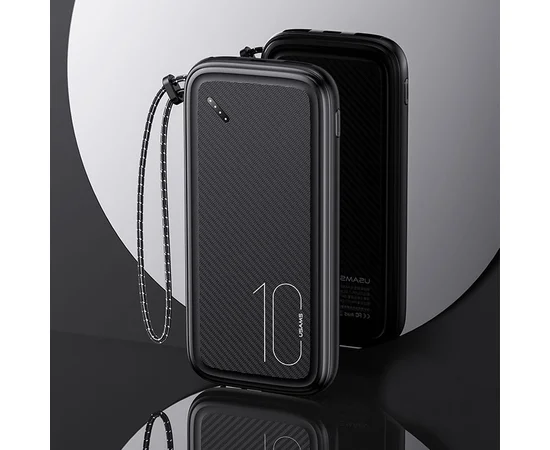 Портативное зарядное устройство Power bank Usams US-CD150 PB56 with Lanyard 10000mAh Черный