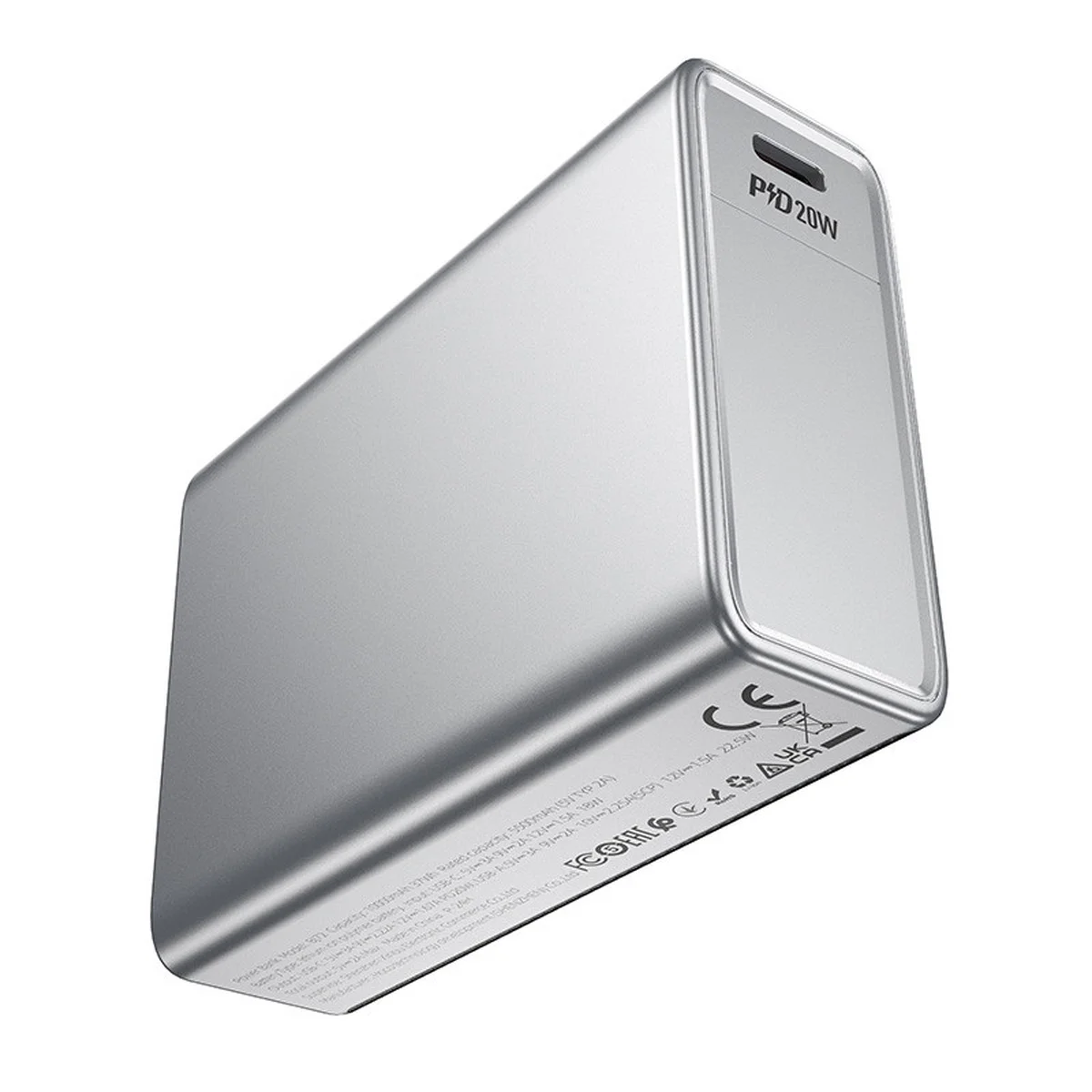 Портативное ЗУ Power Bank BOROFONE BJ72 Energy 22.5W+PD20W with display 10000 mAh Metal gray