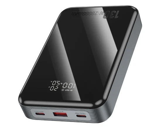 Портативное ЗУ Power Bank Hoco Q30A Fast charge 130W 20000 mAh Metal gray