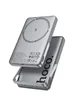 Портативное ЗУ Power Bank Hoco Q36 Sunlight magnetic suction+holder PD20W с БЗУ 5000 mAh Metal grey