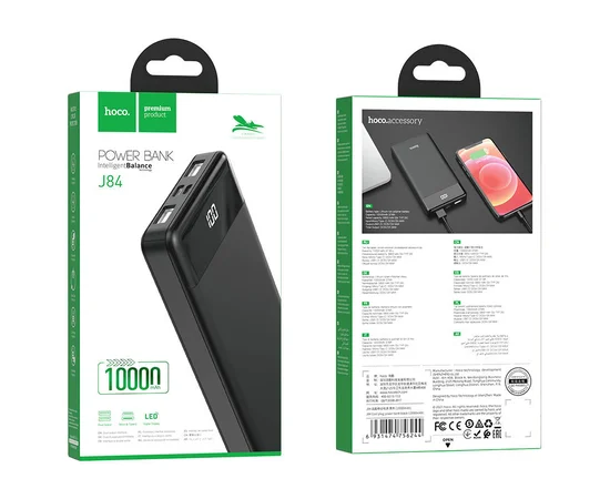 Портативное зарядное устройство Power Bank Hoco J84 10000 mAh Черный