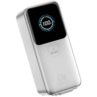 Портативное ЗУ Power Bank WIWU PM501 Power Mega PD67W with cable 15000 mAh Silver