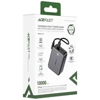 Портативное ЗУ Power Bank Acefast M28 22.5W with cable 10000 mAh Black
