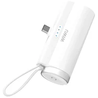 Портативное ЗУ Power Bank WIWU W026 Type-C с БЗУ 15W 5000 mAh White