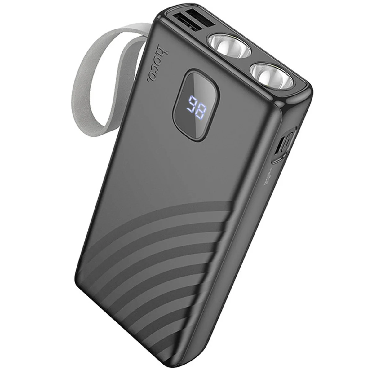 Портативне ЗУ Power Bank Hoco J129A Nature flashlight 20000 mAh Black