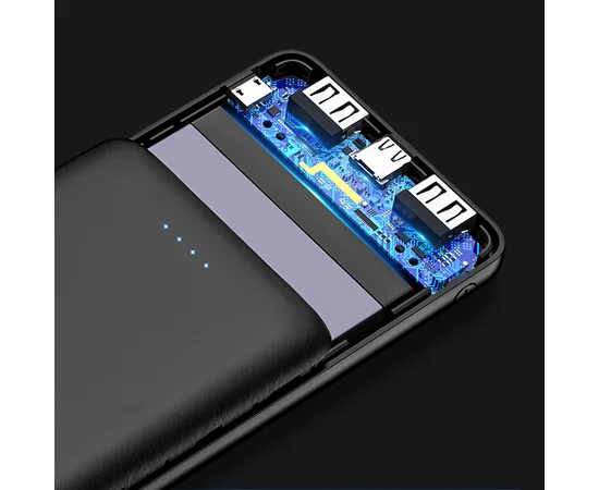 Портативное зарядное устройство Usams US-CD80 PB19 Dual USB Power Bank 20000mAh Черный