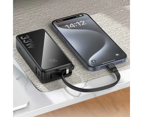 Портативное ЗУ Power Bank Hoco Q27A Jewel 33W 10000 mAh Black