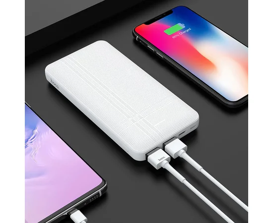 Портативное зарядное устройство Power Bank Hoco J48 "Nimble" 10000 mAh Белый