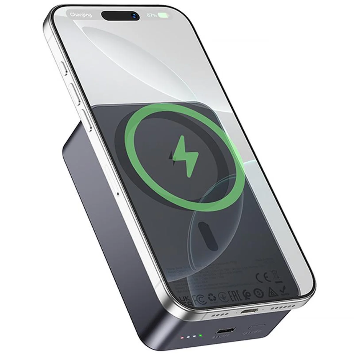Портативное ЗУ Power Bank Hoco J160B Original PD20W с БЗУ 20000 mAh Metal gray