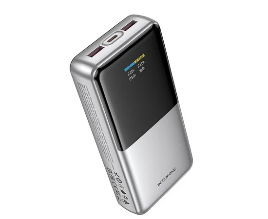 Портативное ЗУ Power Bank BOROFONE BJ75A Foinse 22.5W+PD20W with display 20000 mAh Silver