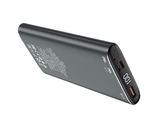 Портативное зарядное устройство Power Bank Hoco Q6 "Aegis" с БЗУ 10000 mAh Серый