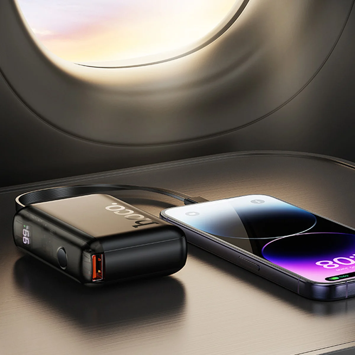 Портативное ЗУ Power Bank Hoco J139 Hero 22.5W+PD20W + Lightning 10000 mAh Black