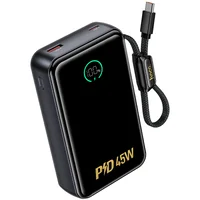 Портативное ЗУ Power Bank Hoco Q54 Shine PD45W with cable 20000 mAh Metal gray