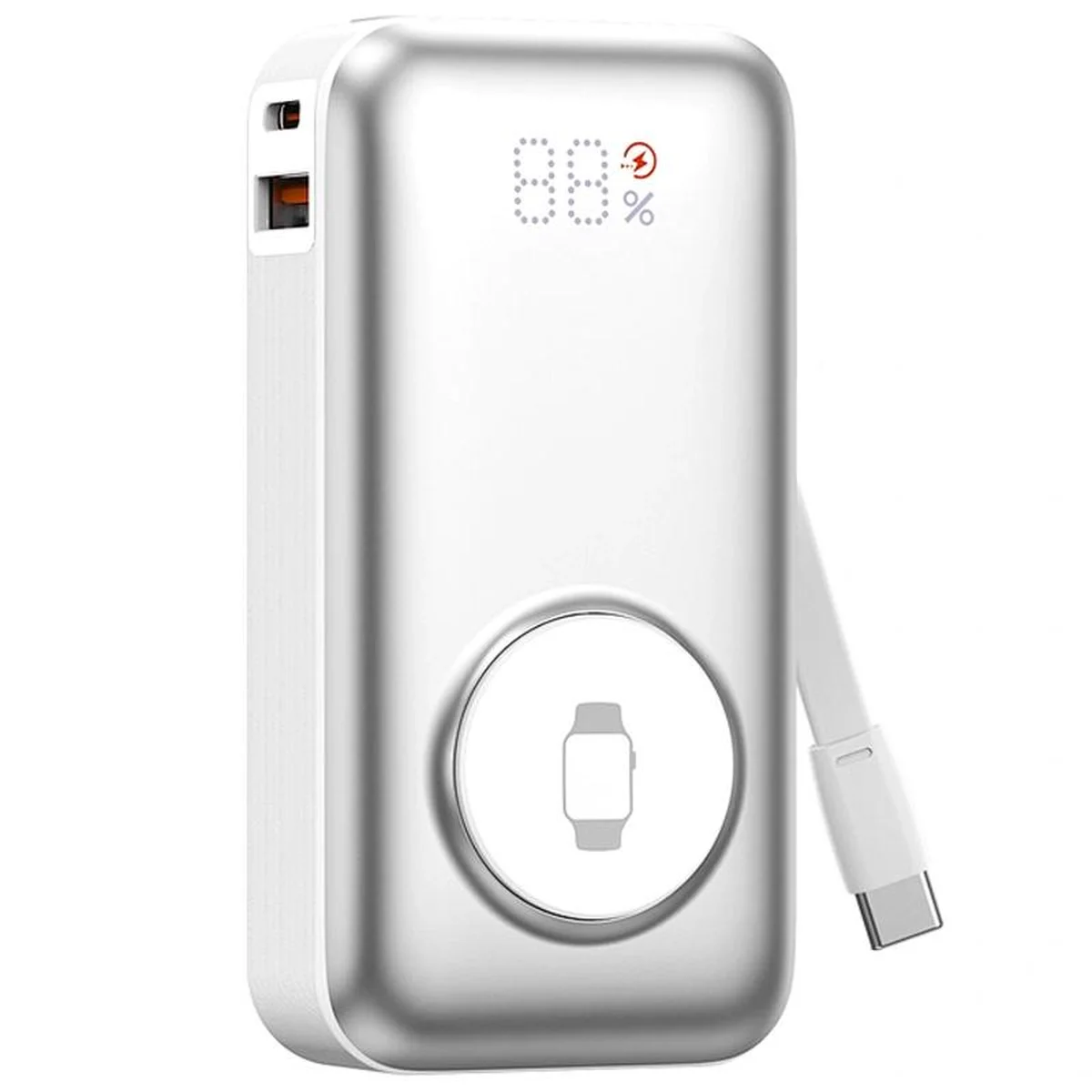 Портативное ЗУ Power Bank WIWU Wi-P027 Elite 22.5W with cable 10000 mAh Silver