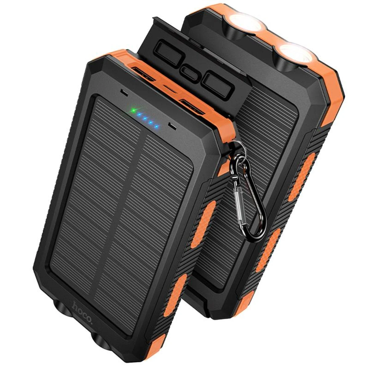 Портативное ЗУ Power Bank Hoco J164 Platinum solar 10.5W with lighting 8000 mAh Black