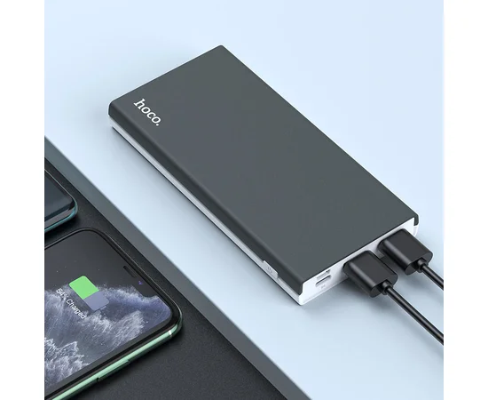 Портативное зарядное устройство Power Bank Hoco J66 "Fountain" 10000 mAh  Серый