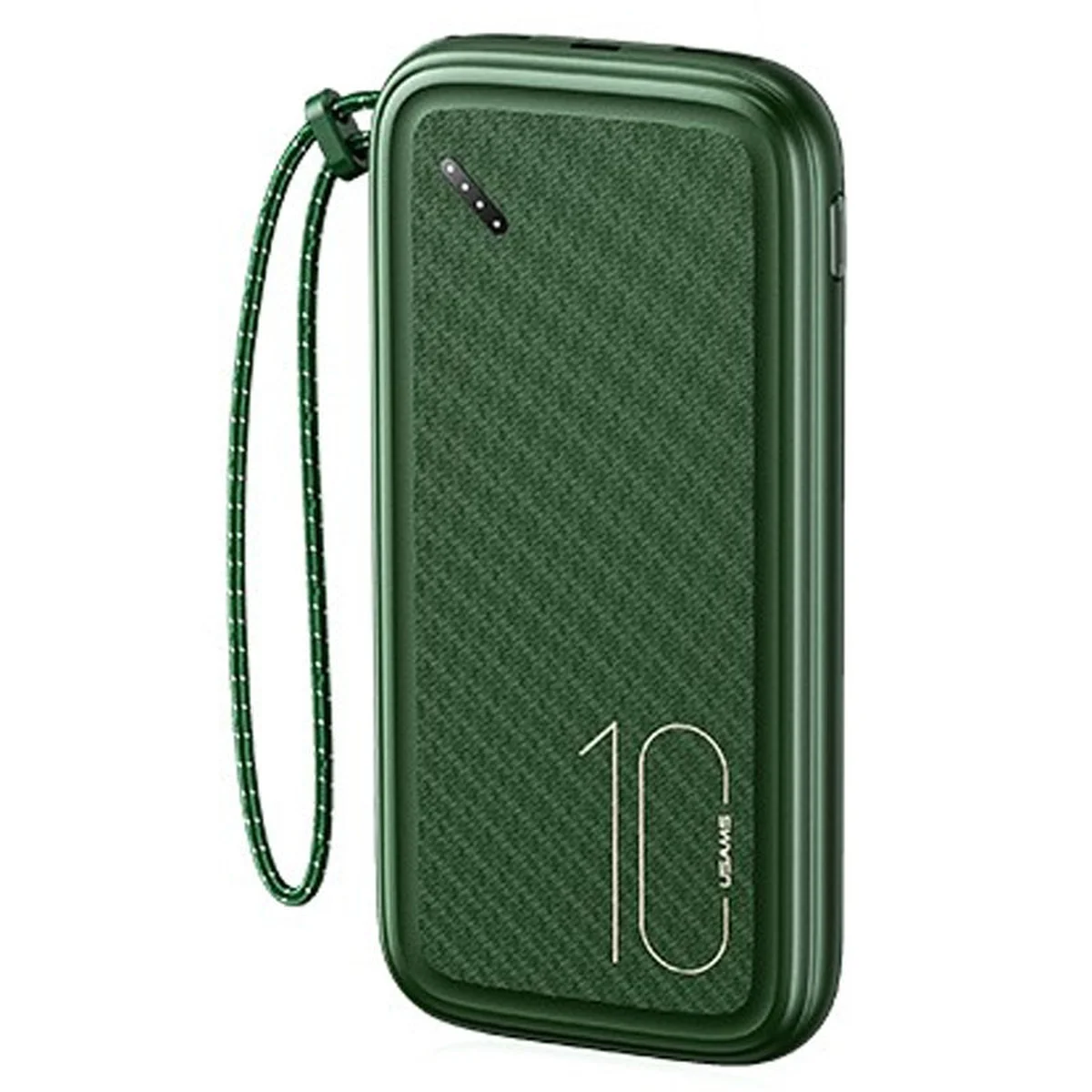 Портативное зарядное устройство Power bank Usams US-CD150 PB56 with Lanyard 10000mAh Темно-зеленый