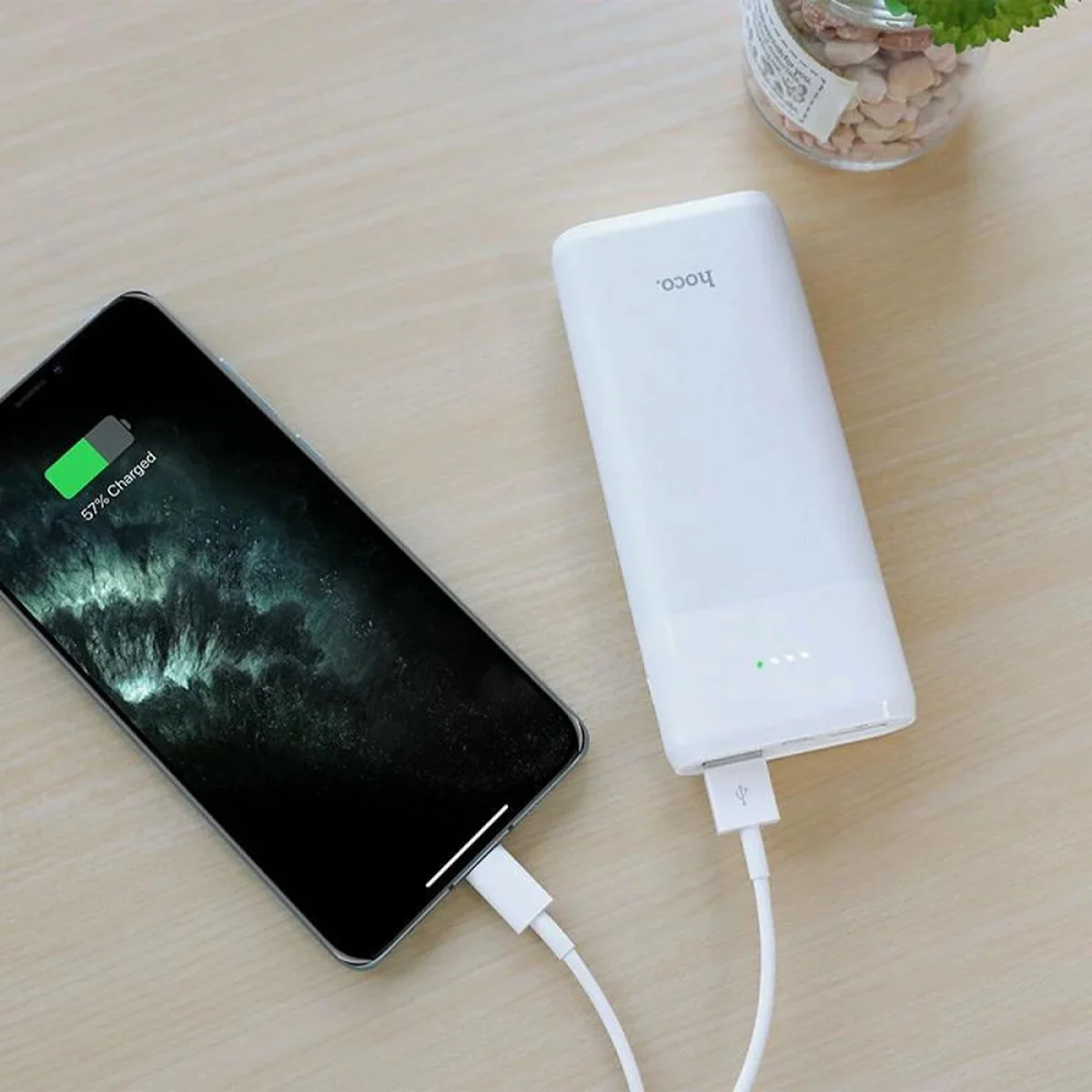 Портативное зарядное устройство Power Bank Hoco J61 Companion 10000 mAh Белый