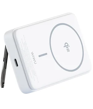 Портативное ЗУ Power Bank WIWU Wi-P031 Magnetic с БЗУ Qi2 30W 10000 mAh White