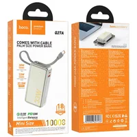 Портативное ЗУ Power Bank Hoco Q27A Jewel 33W 10000 mAh Titanium gold