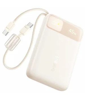Портативне ЗУ Power Bank Baseus EnerFill FC11 PD22.5W with cable 10000 mAh (2USB-C) (E0027R) Biege
