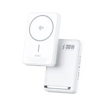 Портативное ЗУ Power Bank WIWU Wi-P031 Magnetic с БЗУ 30W 10000 mAh White