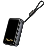 Портативное ЗУ Power Bank Hoco Q54 Shine PD45W with cable 20000 mAh Metal gray